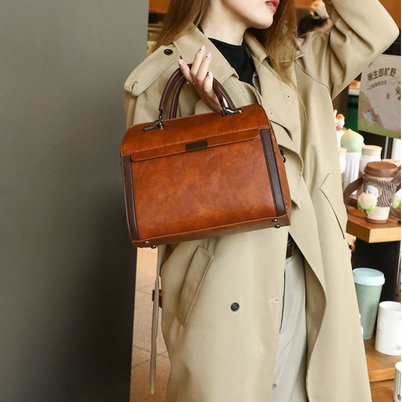 Women's Professional Structured Top Handle HandBag