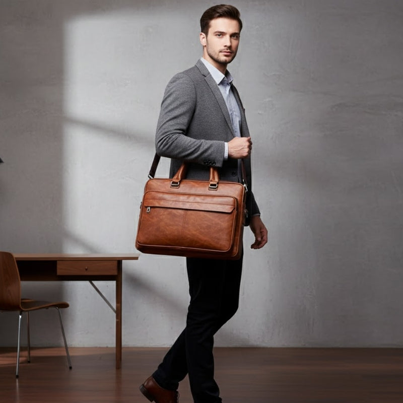 Professional Executive Vegan Leather Laptop Bag