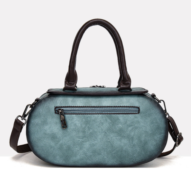 Cylindrical Retro Handbag with National Style