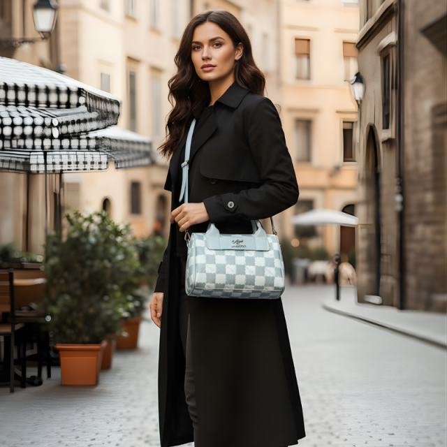 Silver Lining Barrel Handbag