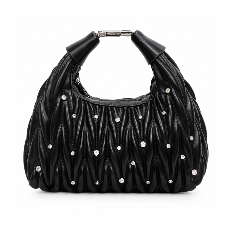 Crystal Pleat Women’s Shoulder Bag