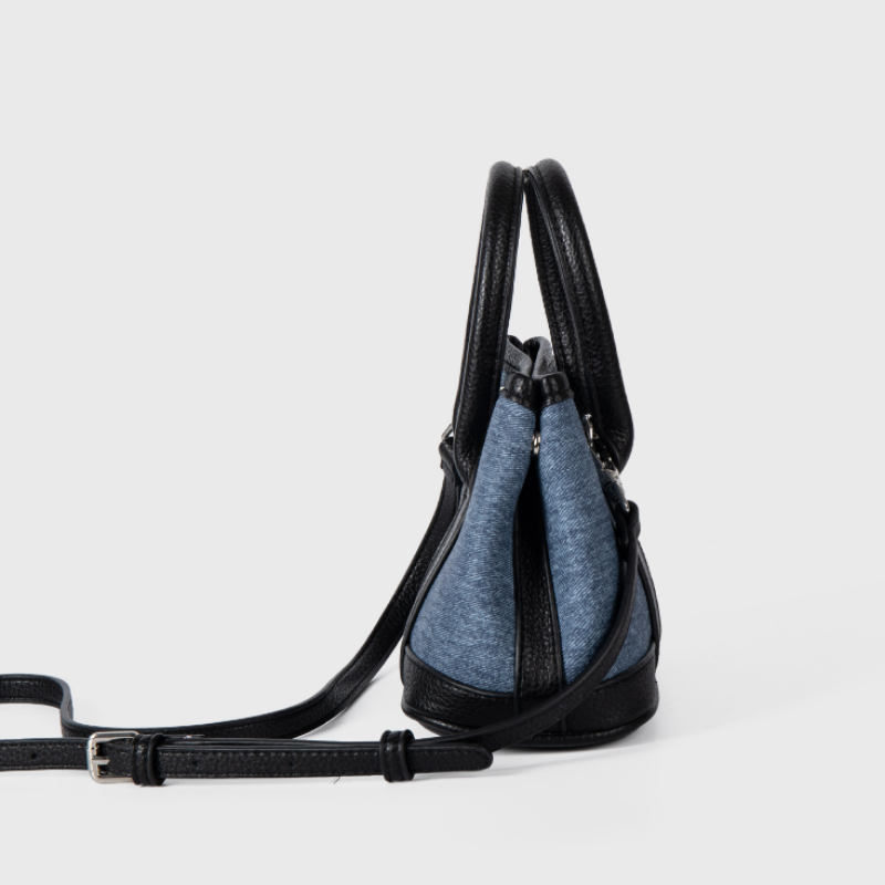 Denim Luxe Patchwork Handbag