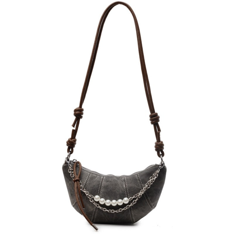Luna Patchwork Crescent Shoulder Bag