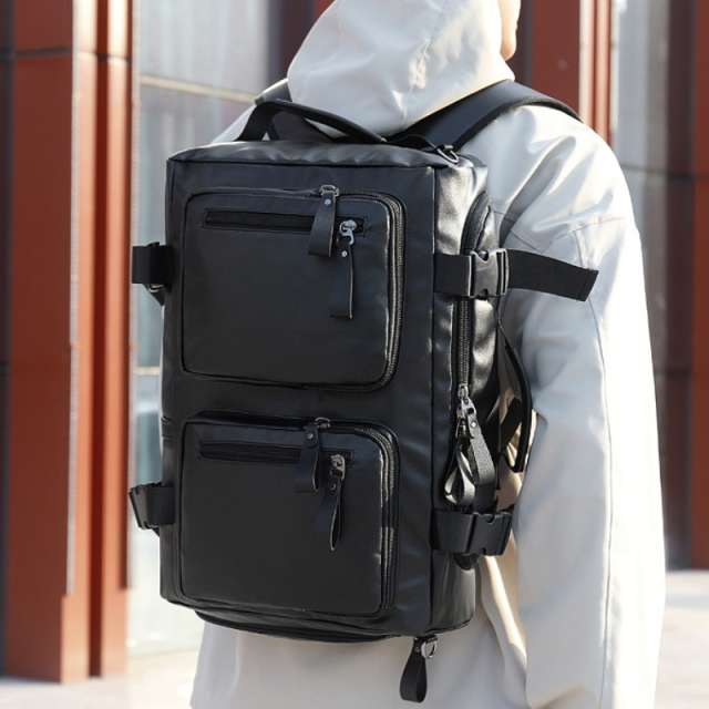 Fashion Business Casual Leather Look Travel Backpack