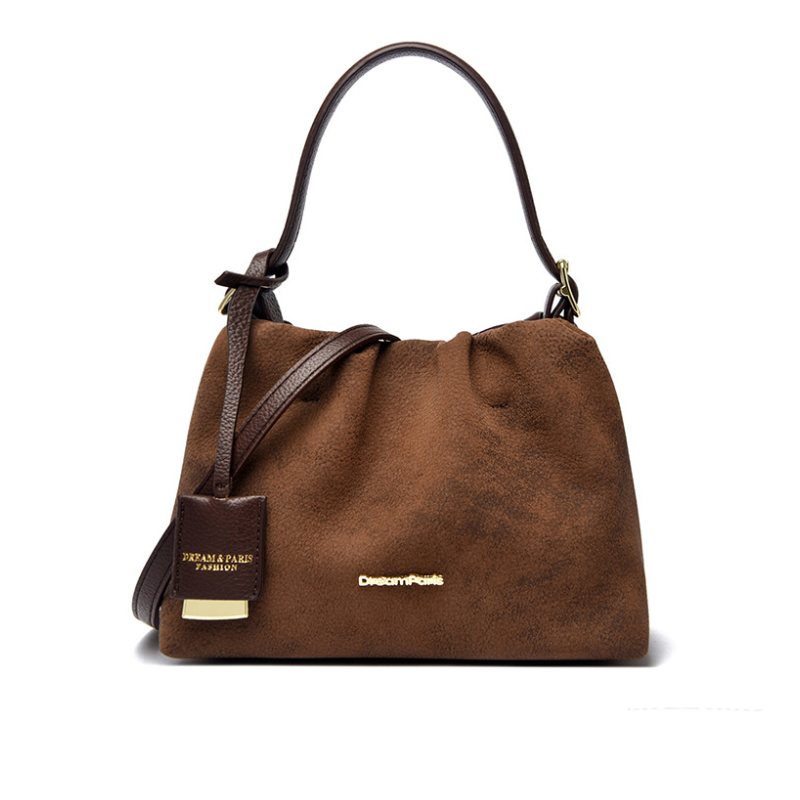 Cocoa Cloud Suede Handbag
