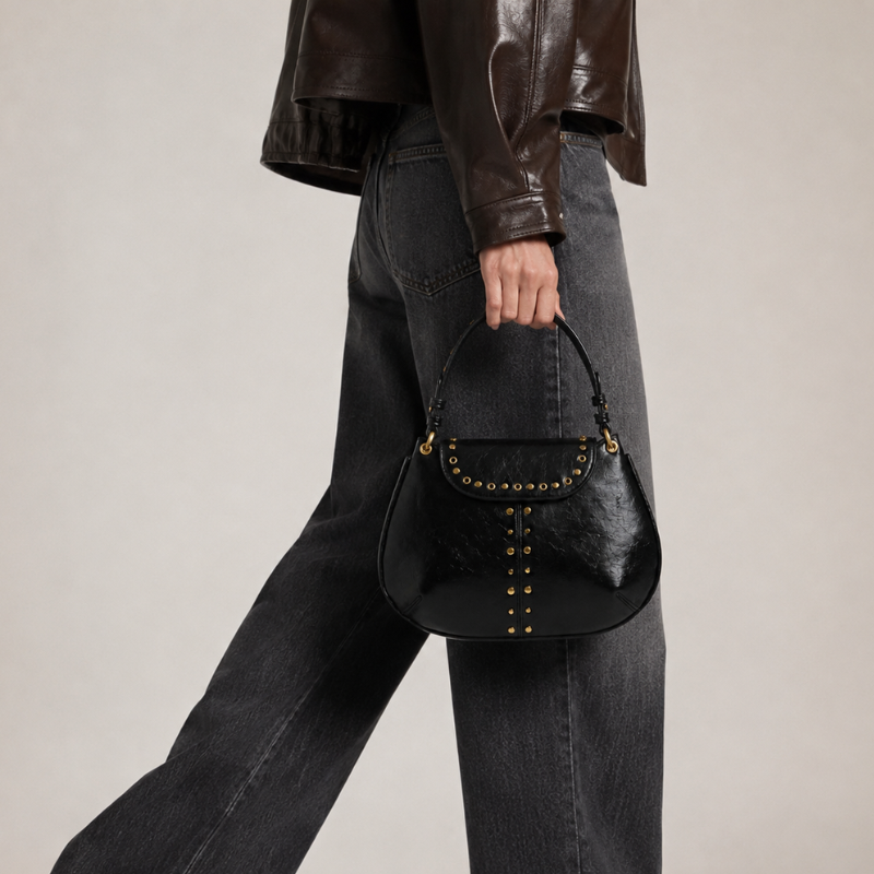 Ruby Studded Vintage Handbag