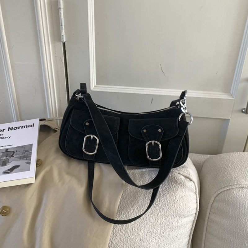 Retro Chic Women’s Baguette Shoulder Bag