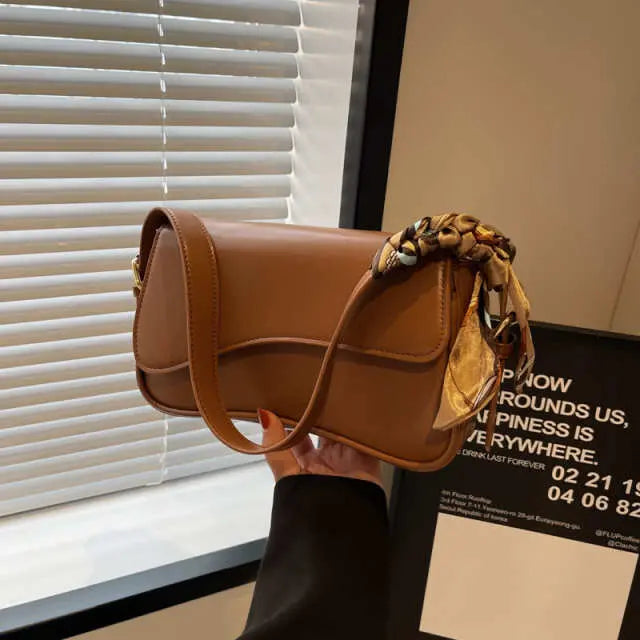 Textured Niche Autumn Shoulder Crossbody Square Bag