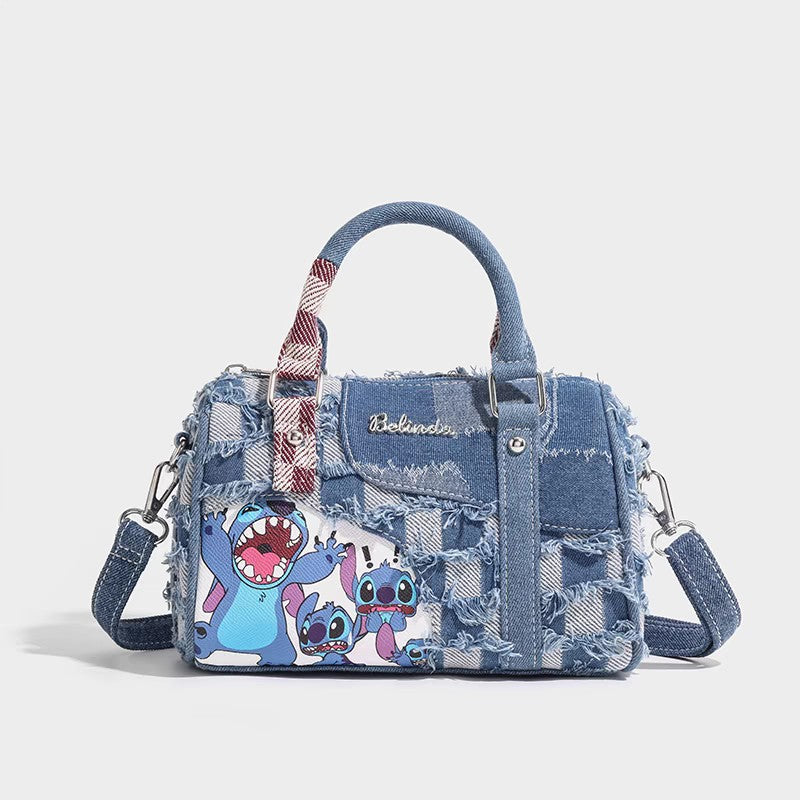Denim Patchwork Stitch Handbag