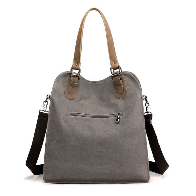 Retro Patchwork Canvas Shoulder Bag