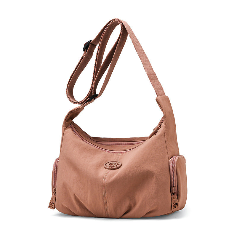 Pleated Nylon Casual Shoulder Bag
