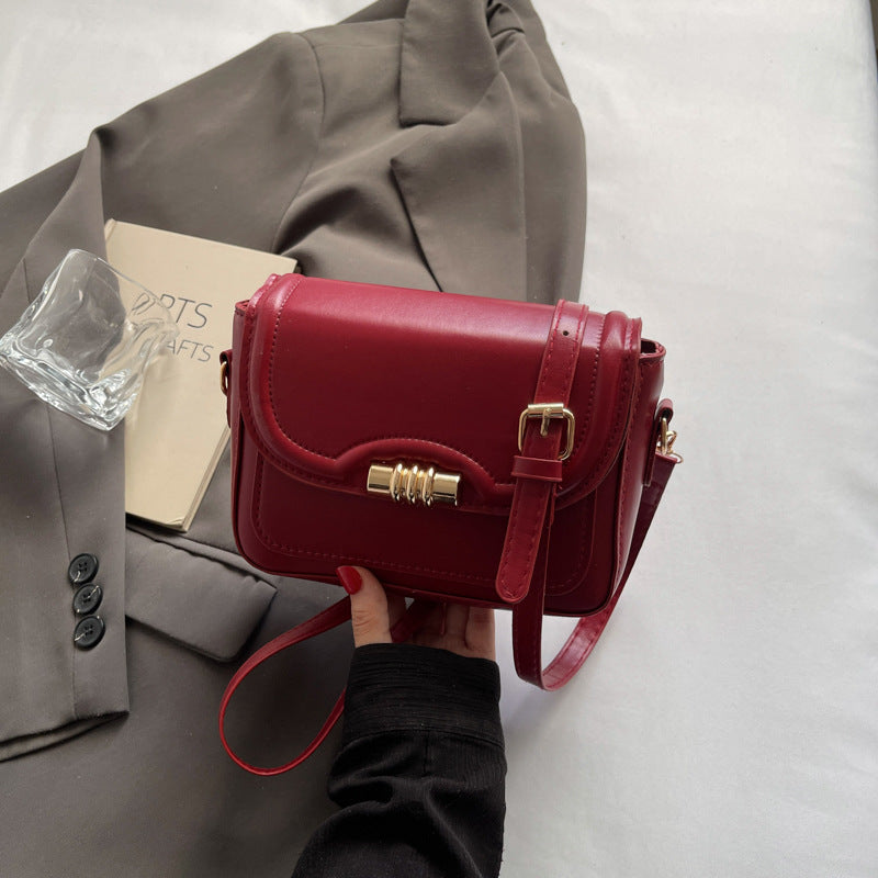 Luxe Gold Lock Crossbody Bag
