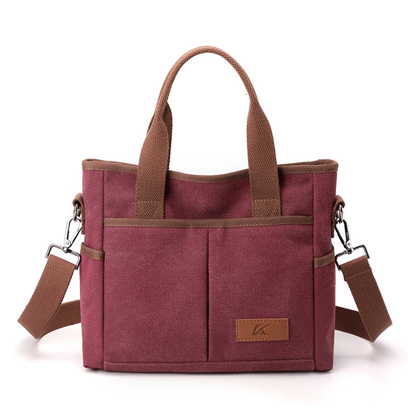 Trendy  Style Canvas Messenger Bag for Women