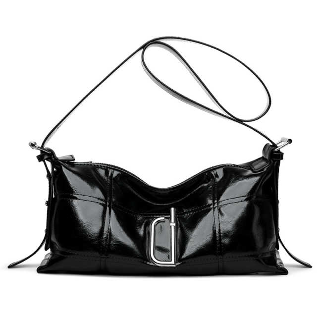 Crackle Texture Pillow Shoulder Bag