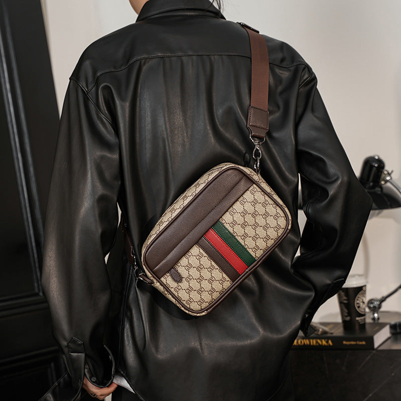 Trendy PU Leather Messenger Crossbody Bag