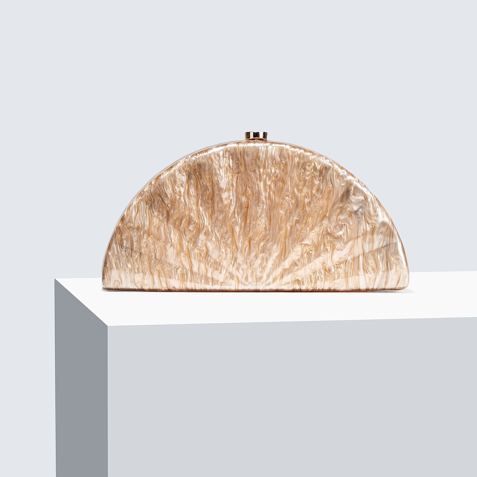 Iridescent Arc Clutch Bag