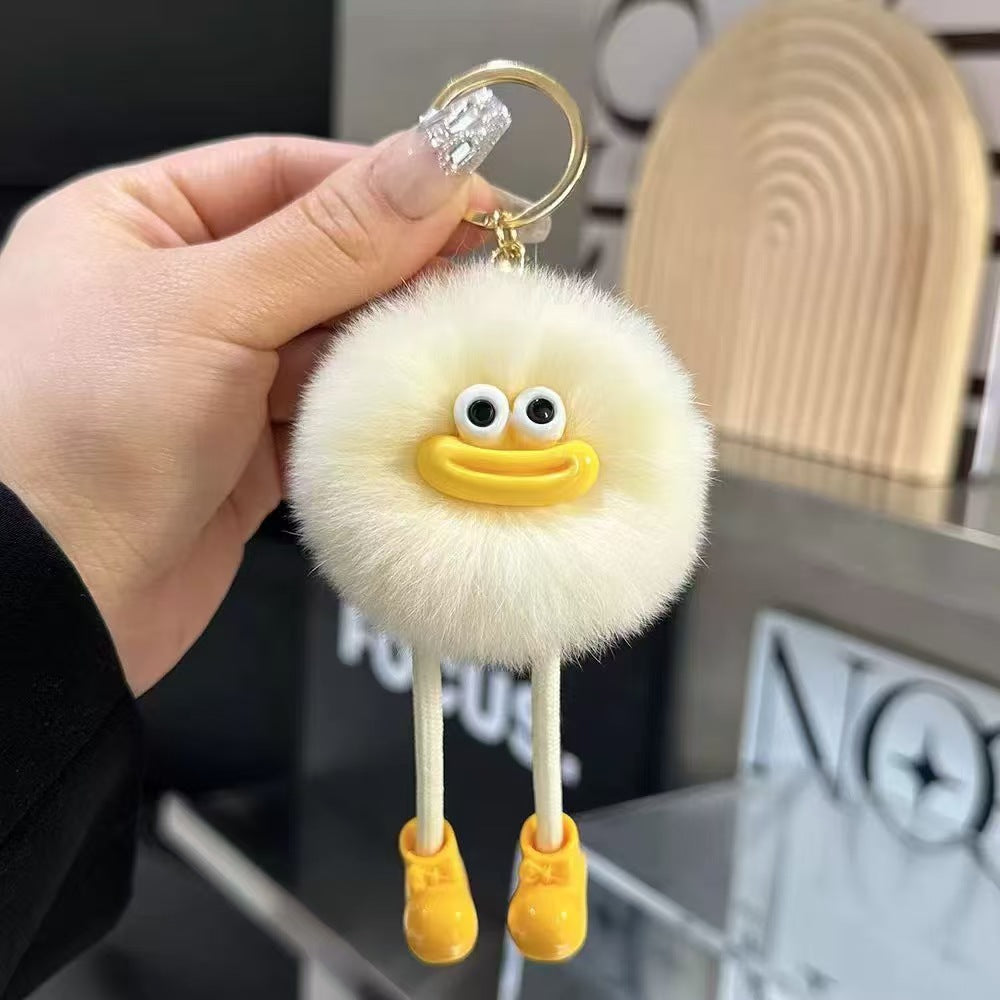 Fluffy Faux Rabbit Fur Bag Charm