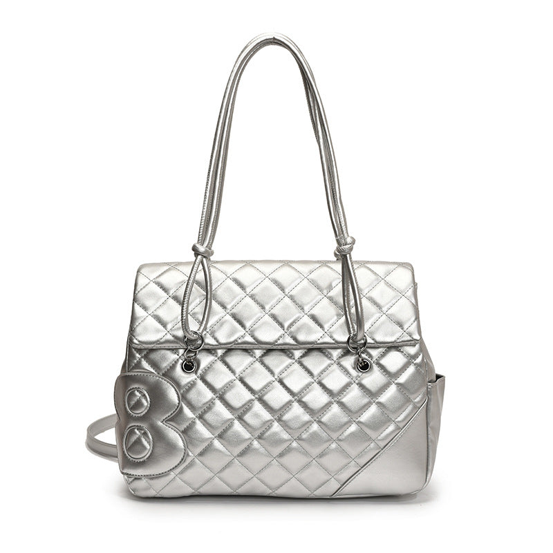 Cushion Grid Convertible Shoulder Bag
