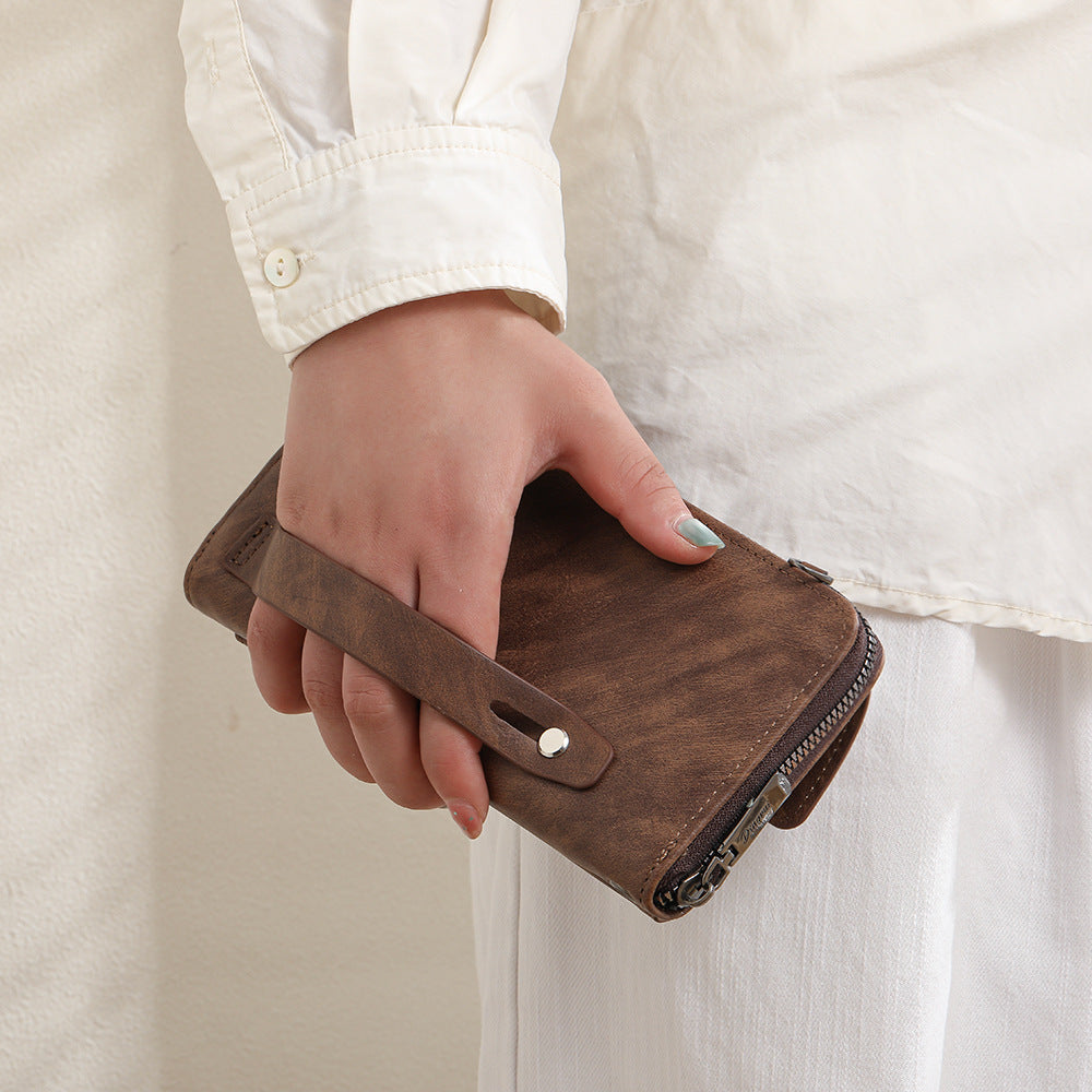 Men’s Large Capacity Wallet With Zipper And Card Slots