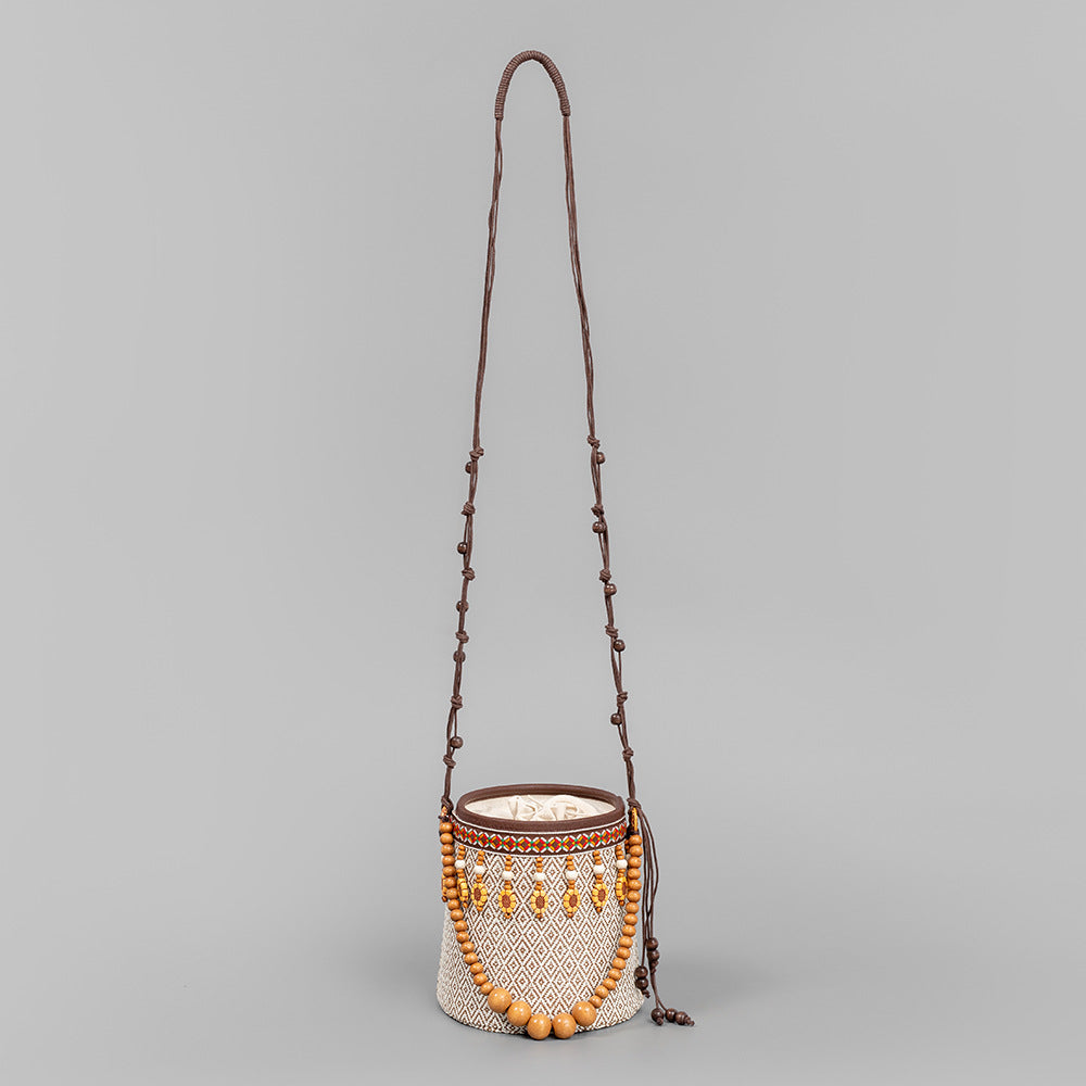 Boho Breeze Tassel Bucket Bag