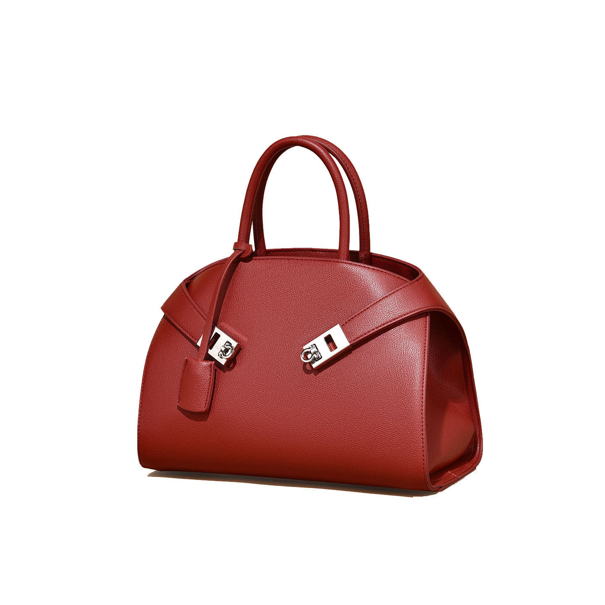 Luxe Lock Structured Handbag