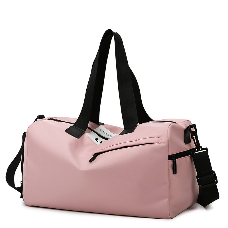 New Women's Oxford Cloth Fitness Bag with Independent Shoe Compartment