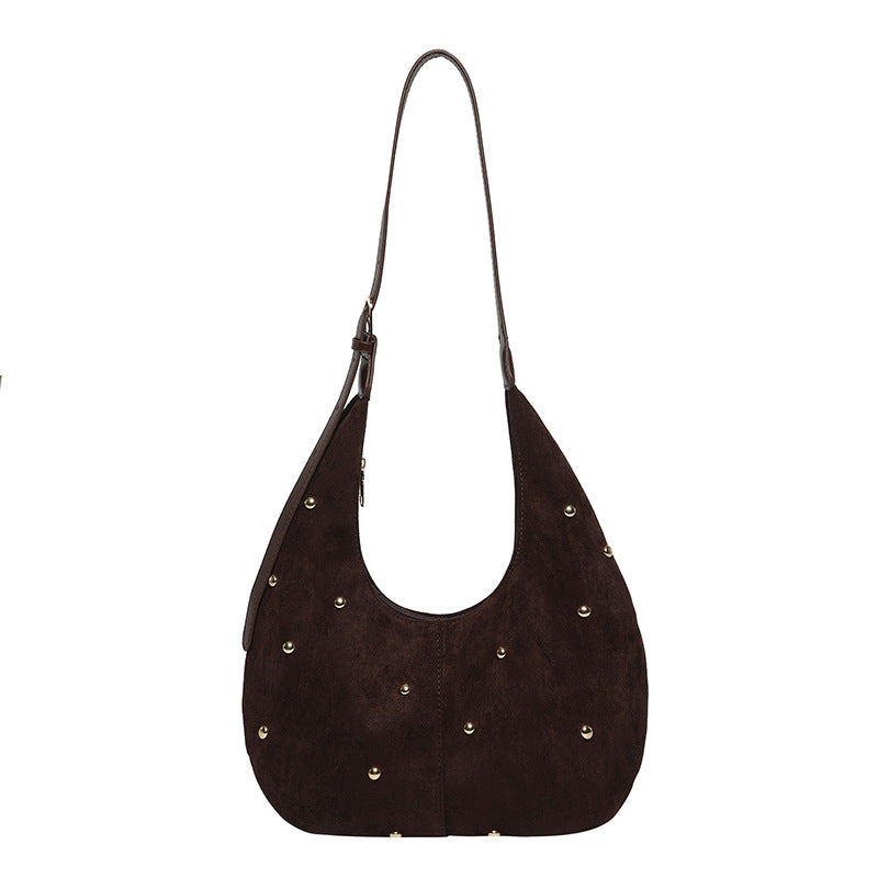 Slouchy Studded Shoulder Bag