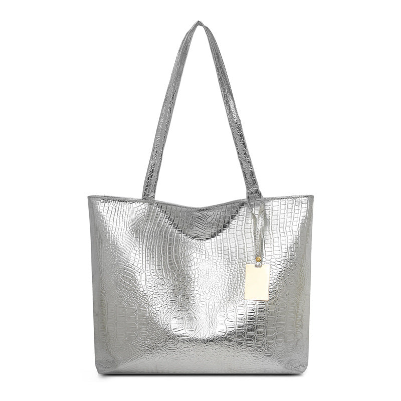 High-End Crocodile Pattern Shoulder Bag