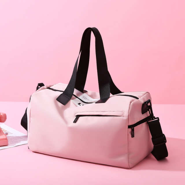 New Women's Oxford Cloth Fitness Bag with Independent Shoe Compartment