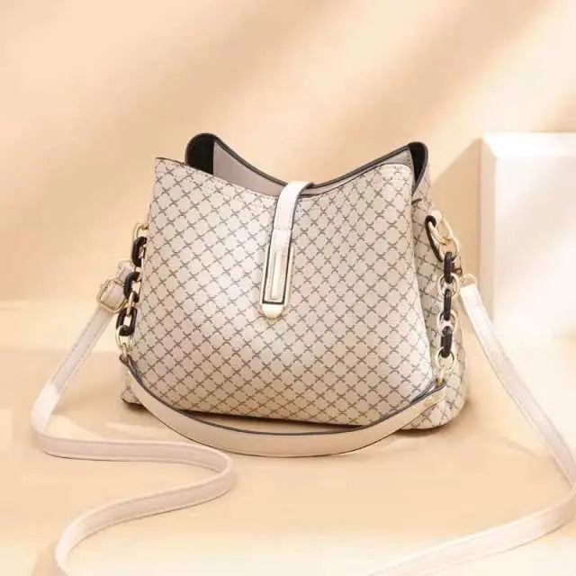 Large Capacity Triple Layer PU Leather Shoulder Messenger Bag