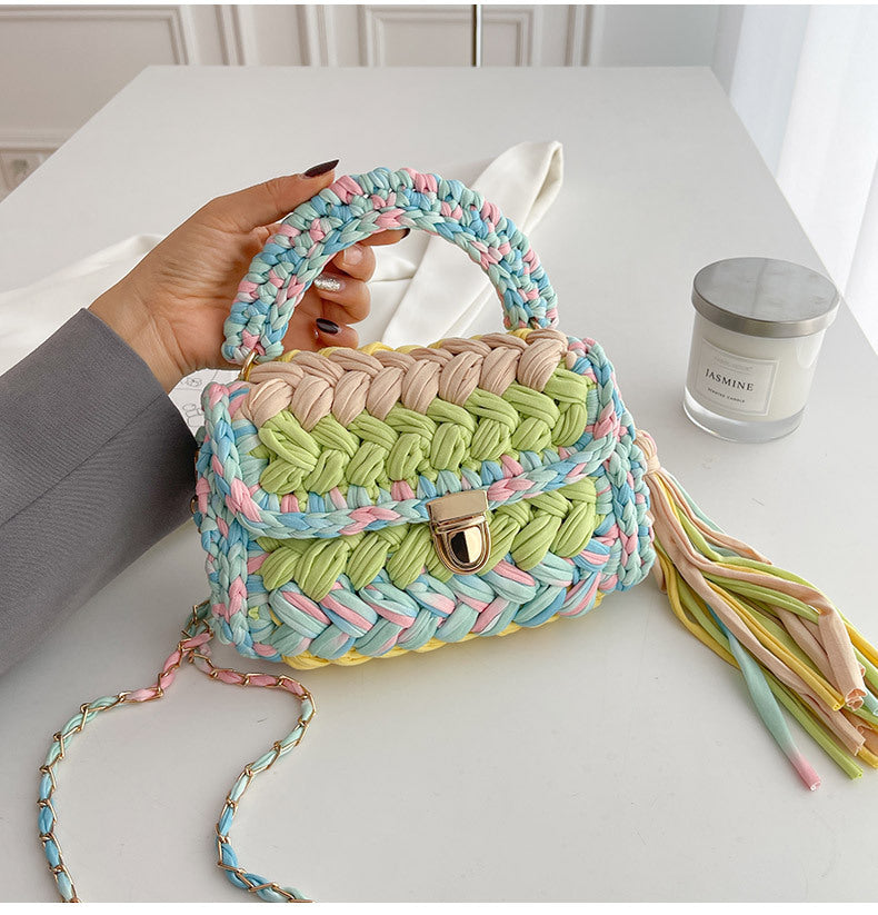 Pastel Knit Handbag