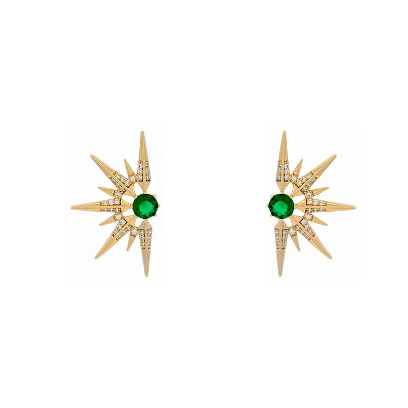 High-End Radial Design Light Luxury Earrings