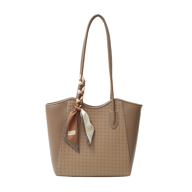 Aurelia Cross-Weave Large Capacity Tote Bag