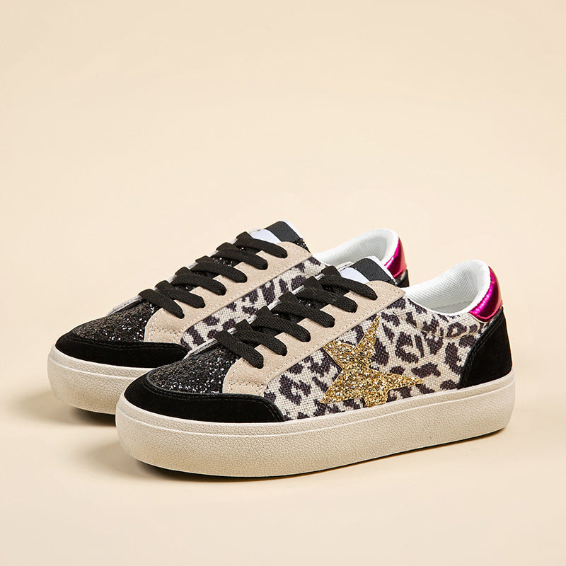 Women's Fashion Star Motif Platform Sneakers