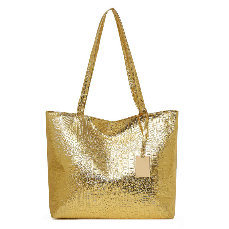 High-End Crocodile Pattern Shoulder Bag