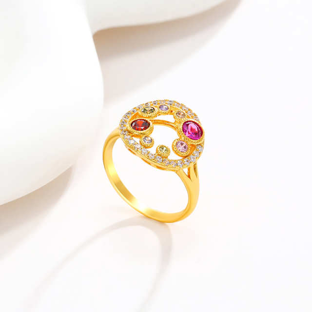 Retro Gemstone Fashion Ring