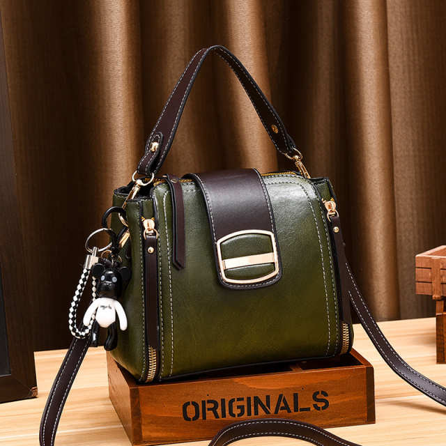 PU Leather Bucket Shoulder Bag
