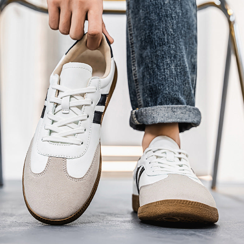 Pure Stride Genuine Leather White Sneakers