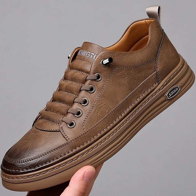 Men's Premium Textured Leather Sneakers