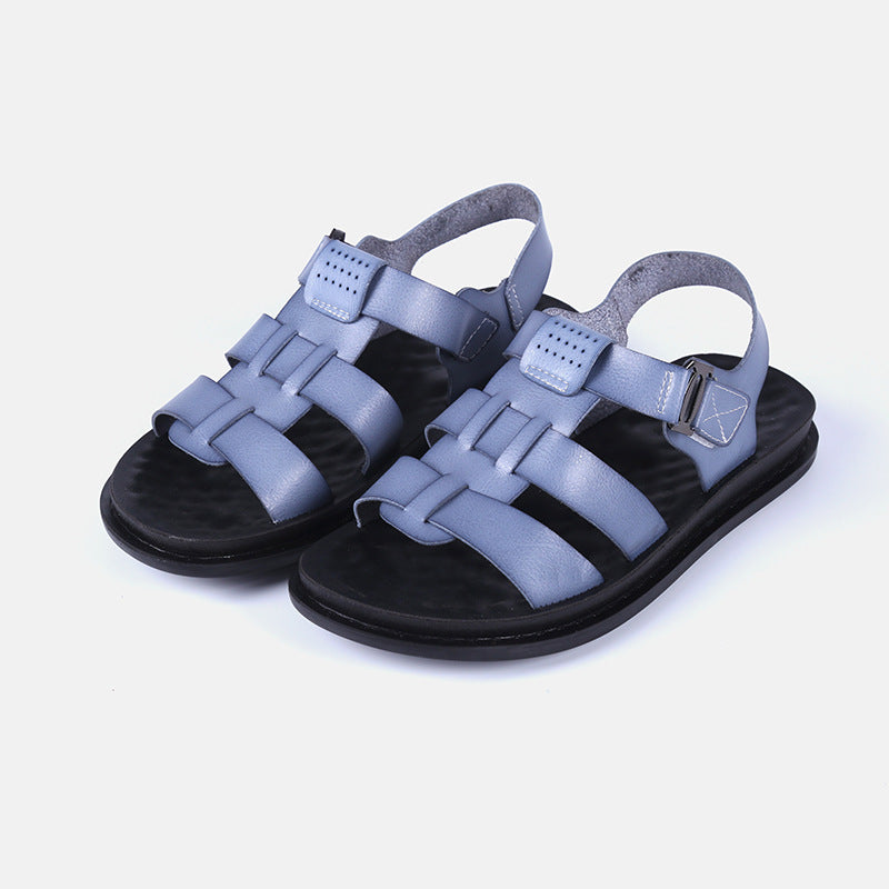 Men's Ergonomic T-Strap Hook and Loop Sandals