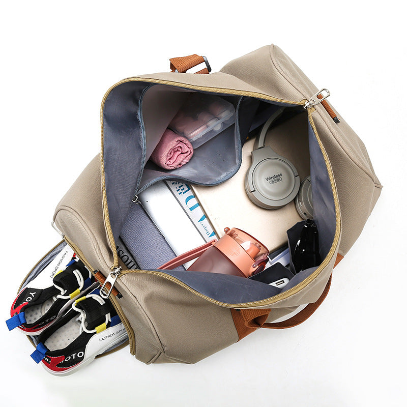 Women's Oxford Gym Bag With Shoe Compartment