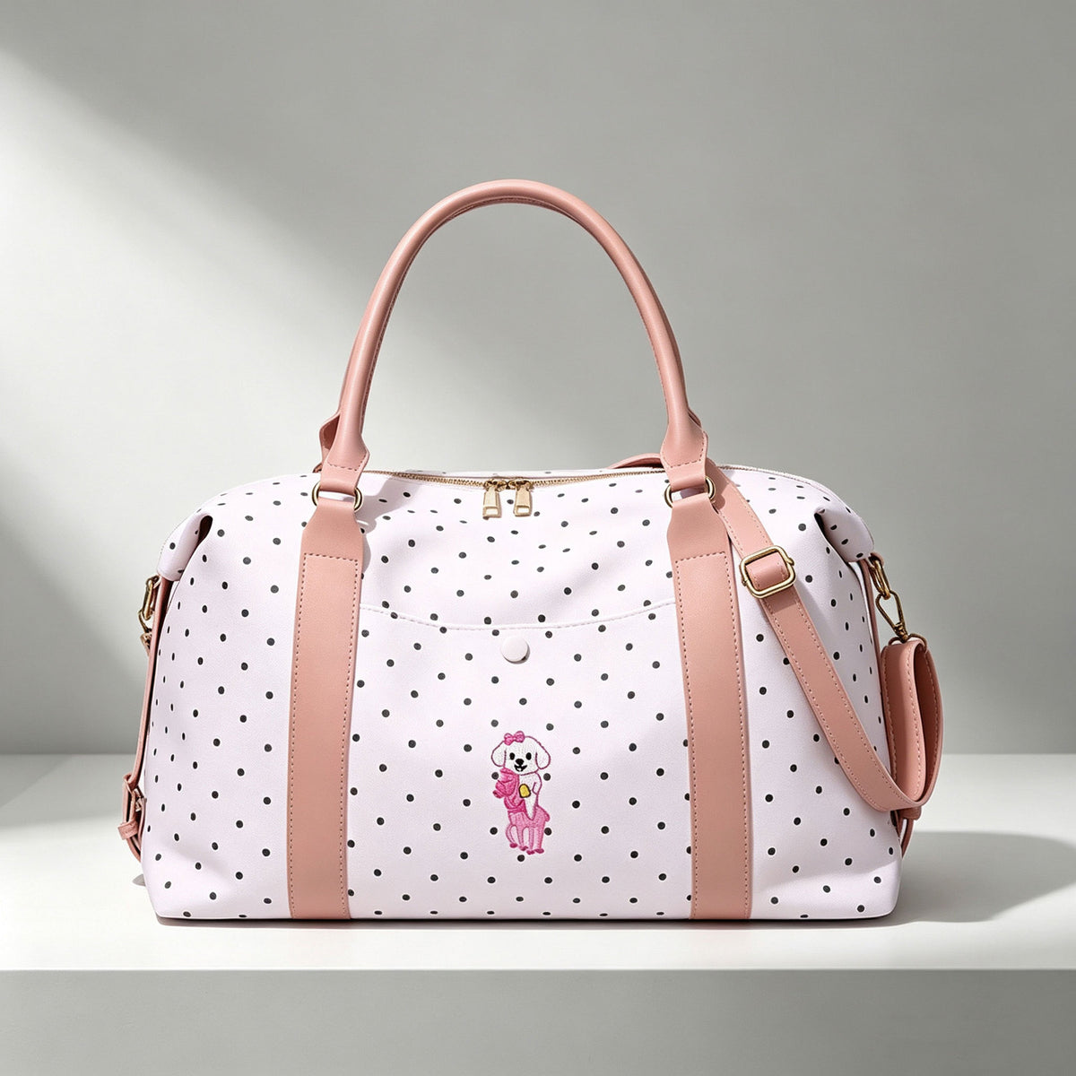 Polka Dot Travel Duffle Bag
