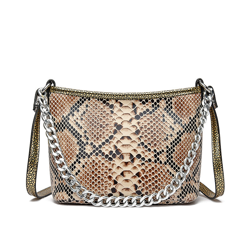 Seraphina Snakeskin Shoulder Bag