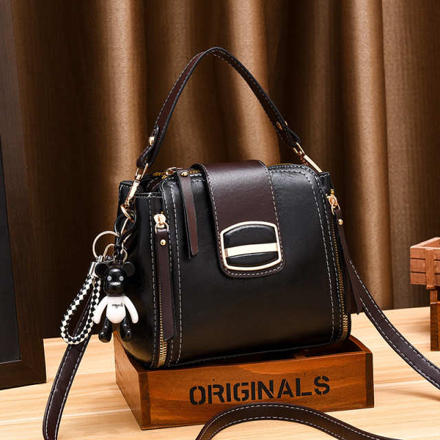 PU Leather Bucket Shoulder Bag