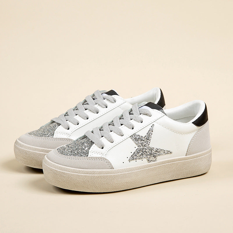 Women's Fashion Star Motif Platform Sneakers