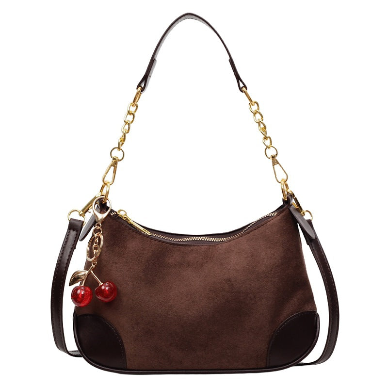 Retro Solid Color Underarm Shoulder Bag