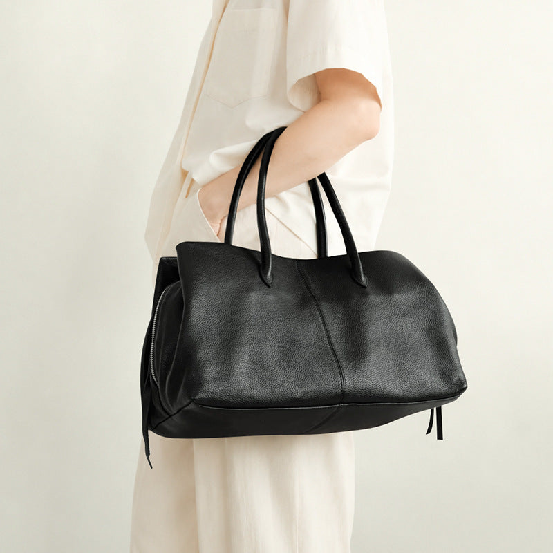 Premium Cowhide Leather Tote Bag