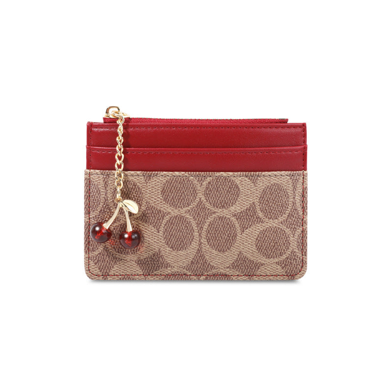 Cherry Monogram Women’s Card Holder