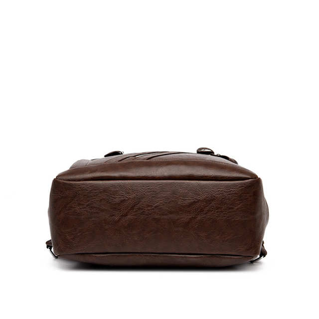 Vintage PU Leather Travel Backpack For Men