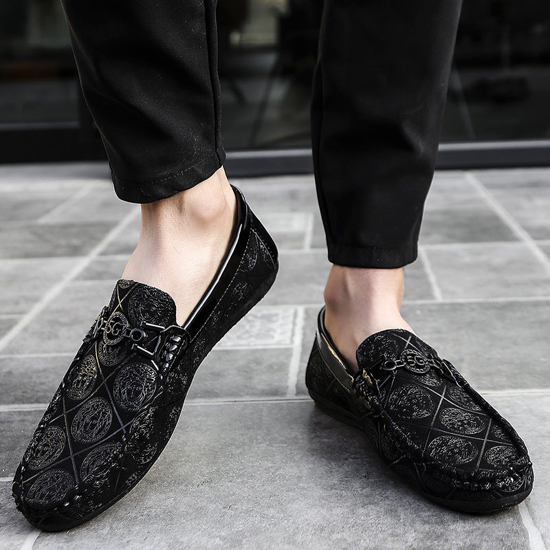 Men's Signature Graphic Motif Dress Loafers
